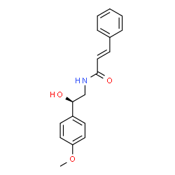ChemSpider 2D Image | (2E)-N-[(2R)-2-Hydroxy-2-(4-methoxyphenyl)ethyl]-3-phenylacrylamide | C18H19NO3