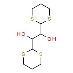 ChemSpider 2D Image | 1,2-Di(1,3-dithian-2-yl)-1,2-ethanediol | C10H18O2S4