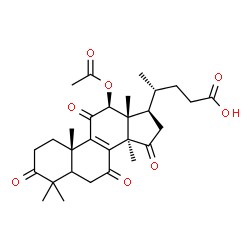 ChemSpider 2D Image | (12beta)-12-Acetoxy-4,4,14-trimethyl-3,7,11,15-tetraoxochol-8-en-24-oic acid | C29H38O8