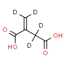 ChemSpider 2D Image | 2-(~2~H_2_)Methylene(~2~H_2_)butanedioic acid | C5H2D4O4