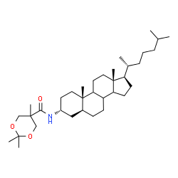 ChemSpider 2D Image | N-[(3alpha,5alpha,8xi,9xi,14xi)-Cholestan-3-yl]-2,2,5-trimethyl-1,3-dioxane-5-carboxamide | C35H61NO3