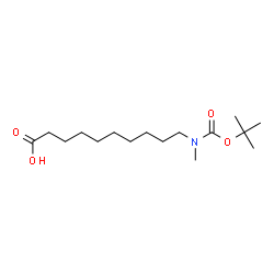ChemSpider 2D Image | 10-(Methyl{[(2-methyl-2-propanyl)oxy]carbonyl}amino)decanoic acid | C16H31NO4