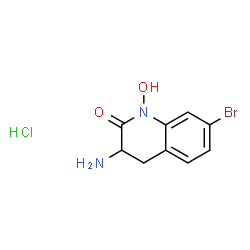 ChemSpider 2D Image | 3-Amino-7-bromo-1-hydroxy-3,4-dihydro-2(1H)-quinolinone hydrochloride (1:1) | C9H10BrClN2O2