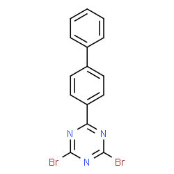 ChemSpider 2D Image | 2-(4-Biphenylyl)-4,6-dibromo-1,3,5-triazine | C15H9Br2N3