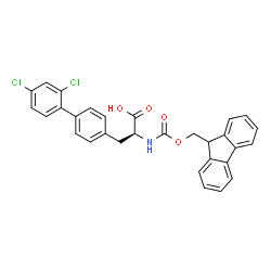 ChemSpider 2D Image | (2S)-3-(2',4'-Dichloro-4-biphenylyl)-2-{[(9H-fluoren-9-ylmethoxy)carbonyl]amino}propanoic acid (non-preferred name) | C30H23Cl2NO4