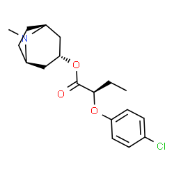 ChemSpider 2D Image | (3-exo)-8-Methyl-8-azabicyclo[3.2.1]oct-3-yl (2R)-2-(4-chlorophenoxy)butanoate | C18H24ClNO3