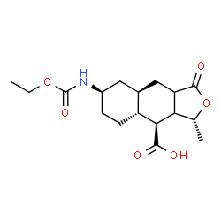 ChemSpider 2D Image | (3R,4S,4aR,7R,8aR)-7-[(Ethoxycarbonyl)amino]-3-methyl-1-oxododecahydronaphtho[2,3-c]furan-4-carboxylic acid | C17H25NO6