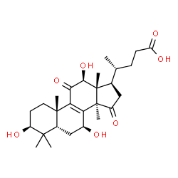 ChemSpider 2D Image | (3beta,5beta,7beta,12beta)-3,7,12-Trihydroxy-4,4,14-trimethyl-11,15-dioxochol-8-en-24-oic acid | C27H40O7