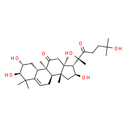ChemSpider 2D Image | (1R,2R,4S,8beta,9alpha,13alpha,14beta,16beta,17alpha,20S)-1,2,16,20,25-Pentahydroxy-9,10,14-trimethyl-4,9-cyclo-9,10-secocholest-5-ene-11,22-dione | C30H48O7