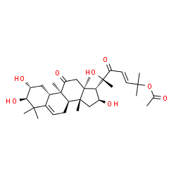 ChemSpider 2D Image | (1R,2R,4S,8beta,9alpha,13alpha,14beta,16beta,17alpha,20S,23E)-1,2,16,20-Tetrahydroxy-9,10,14-trimethyl-11,22-dioxo-4,9-cyclo-9,10-secocholesta-5,23-dien-25-yl acetate | C32H48O8
