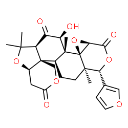 ChemSpider 2D Image | (4aR,6aS,8S,8aR,8bS,9aR,12R,12aR,14aS,14bS)-12-(3-Furyl)-8-hydroxy-6,6,8a,12a-tetramethyldecahydro-3H-oxireno[d]pyrano[4',3':3,3a][2]benzofuro[5,4-f]isochromene-3,7,10(8H,9aH)-trione | C26H30O9