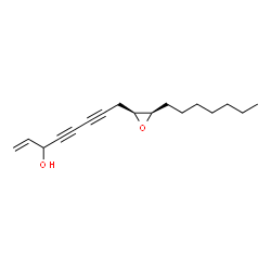 ChemSpider 2D Image | 8-[(2S,3R)-3-Heptyl-2-oxiranyl]-1-octene-4,6-diyn-3-ol | C17H24O2