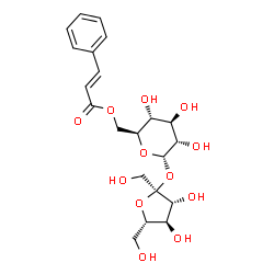 ChemSpider 2D Image | alpha-L-Fructofuranosyl 6-O-[(2E)-3-phenyl-2-propenoyl]-alpha-L-glucopyranoside | C21H28O12