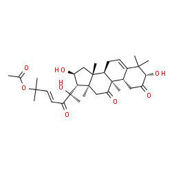 ChemSpider 2D Image | (1S,4S,8beta,9alpha,13alpha,14beta,16beta,17alpha,20S,23E)-1,16,20-Trihydroxy-9,10,14-trimethyl-2,11,22-trioxo-4,9-cyclo-9,10-secocholesta-5,23-dien-25-yl acetate | C32H46O8