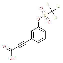 ChemSpider 2D Image | 3-(3-{[(Trifluoromethyl)sulfonyl]oxy}phenyl)-2-propynoic acid | C10H5F3O5S