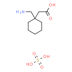 ChemSpider 2D Image | [1-(Aminomethyl)cyclohexyl]acetic acid sulfate (1:1) | C9H19NO6S