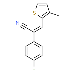 ChemSpider 2D Image | (2Z)-2-(4-Fluorophenyl)-3-(3-methyl-2-thienyl)acrylonitrile | C14H10FNS