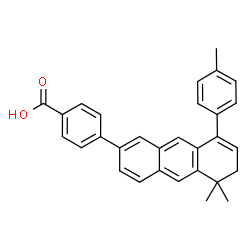 ChemSpider 2D Image | 4-[5,5-Dimethyl-8-(4-methylphenyl)-5,6-dihydro-2-anthracenyl]benzoic acid | C30H26O2