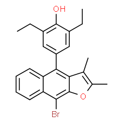 ChemSpider 2D Image | 4-(9-Bromo-2,3-dimethylnaphtho[2,3-b]furan-4-yl)-2,6-diethylphenol | C24H23BrO2