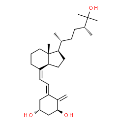 ChemSpider 2D Image | (1S,3R,5E,7Z,24R)-9,10-Secoergosta-5,7,10-triene-1,3,25-triol | C28H46O3