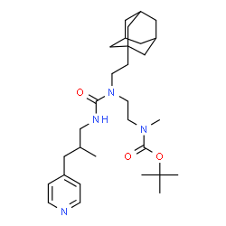 ChemSpider 2D Image | 2-Methyl-2-propanyl [2-([2-(adamantan-1-yl)ethyl]{[2-methyl-3-(4-pyridinyl)propyl]carbamoyl}amino)ethyl]methylcarbamate | C30H48N4O3