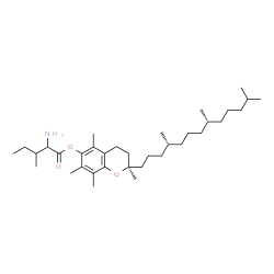 ChemSpider 2D Image | (2R)-2,5,7,8-Tetramethyl-2-[(4R,8R)-4,8,12-trimethyltridecyl]-3,4-dihydro-2H-chromen-6-yl isoleucinate | C35H61NO3