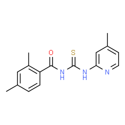 ChemSpider 2D Image | benzamide, 2,4-dimethyl-N-[[(4-methyl-2-pyridinyl)amino]thioxomethyl]- | C16H17N3OS