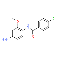 ChemSpider 2D Image | N-(4-Amino-2-methoxyphenyl)-4-chlorobenzamide | C14H13ClN2O2