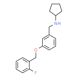 ChemSpider 2D Image | N-{3-[(2-Fluorobenzyl)oxy]benzyl}cyclopentanamine | C19H22FNO