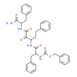 ChemSpider 2D Image | Benzyl [1-({1-[(1-amino-1-oxo-3-phenyl-2-propanyl)amino]-1,2-dioxo-5-phenyl-3-pentanyl}amino)-1-oxo-3-phenyl-2-propanyl]carbamate | C37H38N4O6