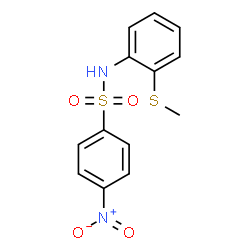 ChemSpider 2D Image | N-[2-(Methylsulfanyl)phenyl]-4-nitrobenzenesulfonamide | C13H12N2O4S2