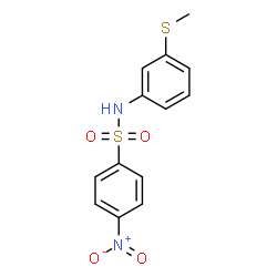 ChemSpider 2D Image | N-[3-(Methylsulfanyl)phenyl]-4-nitrobenzenesulfonamide | C13H12N2O4S2