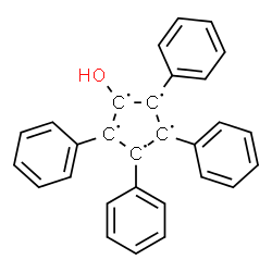 ChemSpider 2D Image | 1-Hydroxy-2,3,4,5-tetraphenyl-1,2,3,4,5-cyclopentanepentayl | C29H21O