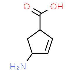 ChemSpider 2D Image | 4-amino-cyclopent-2-ene-carboxylic acid | C6H9NO2