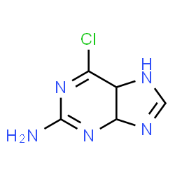 ChemSpider 2D Image | 6-Chloro-5,7-dihydro-4H-purin-2-amine | C5H6ClN5