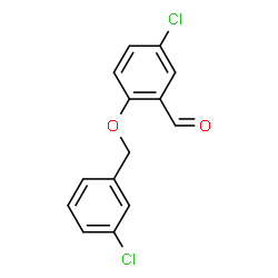 ChemSpider 2D Image | 5-Chloro-2-[(3-chlorobenzyl)oxy]benzaldehyde | C14H10Cl2O2