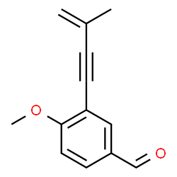 ChemSpider 2D Image | 4-Methoxy-3-(3-methyl-3-buten-1-yn-1-yl)benzaldehyde | C13H12O2