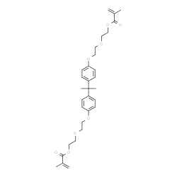 ChemSpider 2D Image | 2,2-Propanediylbis(4,1-phenyleneoxy-2,1-ethanediyloxy-2,1-ethanediyl) bis(2-methylacrylate) | C31H40O8