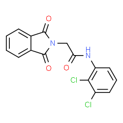 ChemSpider 2D Image | N-(2,3-Dichlorophenyl)-2-(1,3-dioxo-1,3-dihydro-2H-isoindol-2-yl)acetamide | C16H10Cl2N2O3