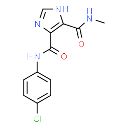 ChemSpider 2D Image | N~4~-(4-Chlorophenyl)-N~5~-methyl-1H-imidazole-4,5-dicarboxamide | C12H11ClN4O2
