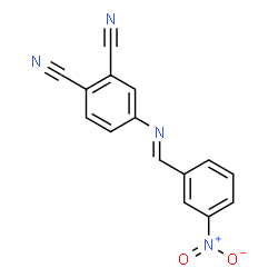 ChemSpider 2D Image | 4-[(E)-(3-Nitrobenzylidene)amino]phthalonitrile | C15H8N4O2