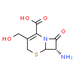 ChemSpider 2D Image | (7S)-7-Amino-3-(hydroxymethyl)-8-oxo-5-thia-1-azabicyclo[4.2.0]oct-2-ene-2-carboxylic acid | C8H10N2O4S