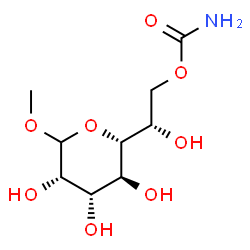 ChemSpider 2D Image | Methyl (5R)-5-[(1S)-2-(carbamoyloxy)-1-hydroxyethyl]-D-lyxopyranoside | C9H17NO8