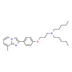 ChemSpider 2D Image | N-{3-[4-(8-Methylimidazo[1,2-a]pyridin-2-yl)phenoxy]propyl}-N-pentyl-1-pentanamine | C27H39N3O