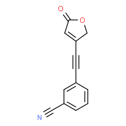 ChemSpider 2D Image | 3-[(5-Oxo-2,5-dihydro-3-furanyl)ethynyl]benzonitrile | C13H7NO2
