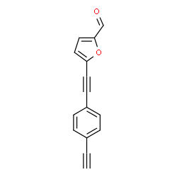 ChemSpider 2D Image | 5-[(4-Ethynylphenyl)ethynyl]-2-furaldehyde | C15H8O2
