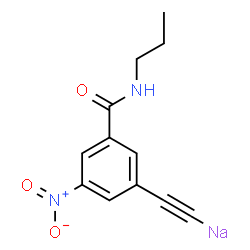 ChemSpider 2D Image | {[3-Nitro-5-(propylcarbamoyl)phenyl]ethynyl}sodium | C12H11N2NaO3