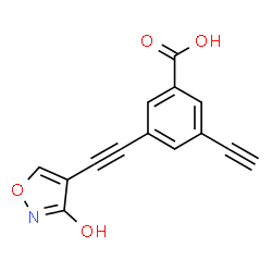 ChemSpider 2D Image | 3-Ethynyl-5-[(3-hydroxy-1,2-oxazol-4-yl)ethynyl]benzoic acid | C14H7NO4