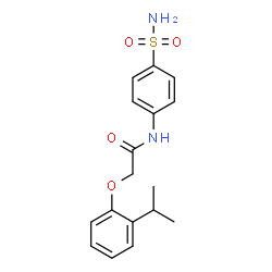 ChemSpider 2D Image | 2-(2-Isopropylphenoxy)-N-(4-sulfamoylphenyl)acetamide | C17H20N2O4S