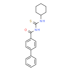 ChemSpider 2D Image | N-(Cyclohexylcarbamothioyl)-4-biphenylcarboxamide | C20H22N2OS